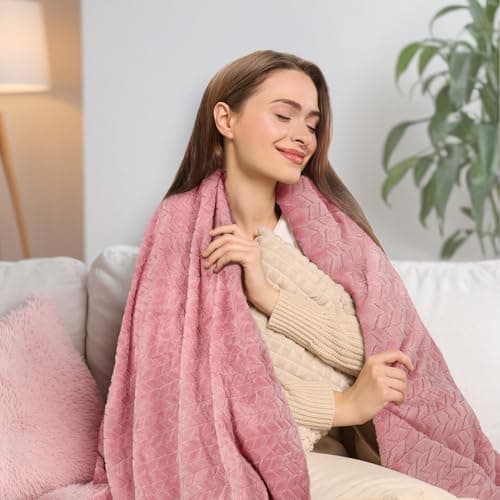 with Luxury Flannel Blanket, Light-up Rose Flower - Unique Self Care Gift Basket for Mom, Wife, Friends Birthday and Get Well Gifts for Women - Relaxing Spa Care Package B0DCN225F9
