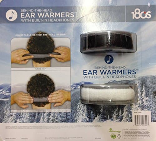 180s Unisex 2-Pack Behind the Head Adjustable Ear Warmers With Built In Headphones