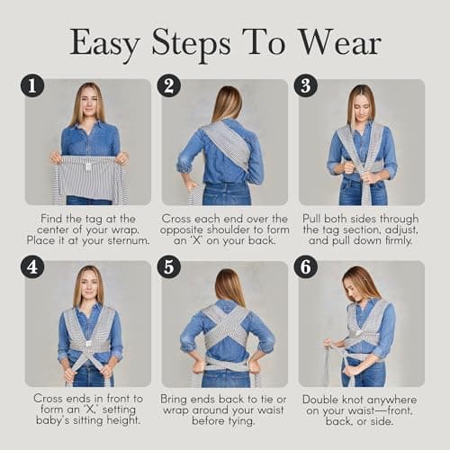 Solly Baby Wrap, Buttery-Soft Baby Carrier Newborn to Toddler 8-25 Lbs., Lightweight & Hands-Free Infant Sling Wrap, Breathable Summer Carrier, Baby Wearing & Postpartum Essential, New Mom Gift, Black