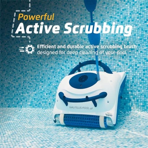 Dolphin Nautilus Pool-Up Robotic Pool Vacuum Cleaner up to 26 FT - Wall Climbing with Scrubber Brush