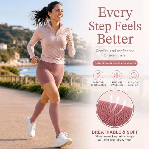 Laite Hebe 4 Pairs-Compression Socks for Women&Men Circulation-Best Support for Nurses,Running,Athletic B0B3RFNH1G