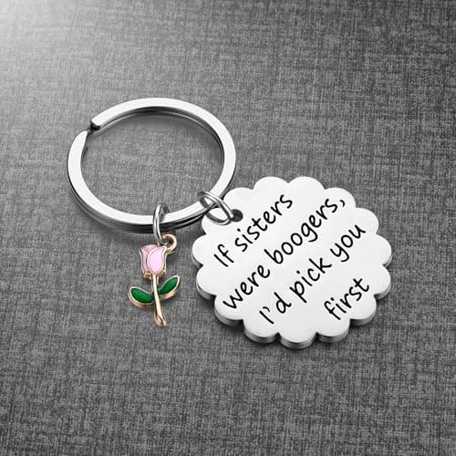 iJuqi Sister Christmas Gifts from Sisters - Big Middle Little Sisters Keychain Birthday Gifts for Sister