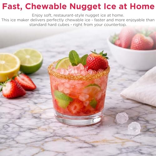 FRIGIDAIRE Touchscreen Nugget Ice Maker, Countertop Ice Machine, Sonic Ice Maker with 33 lbs. Capacity, Slate
