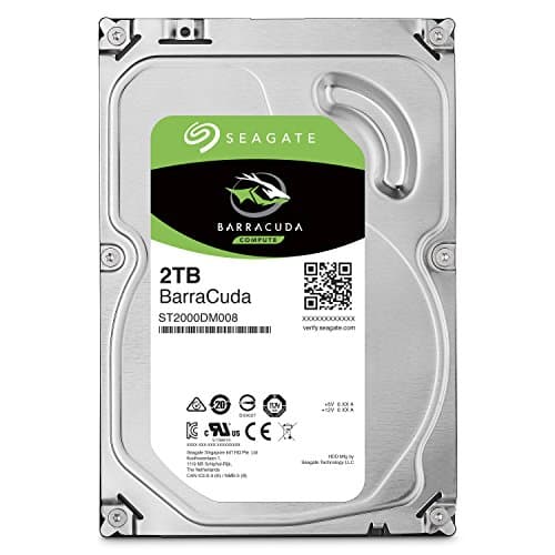 Seagate BarraCuda 2TB Internal Hard Drive HDD – 3.5 Inch SATA 6Gb/s 7200 RPM 256MB Cache – Frustration Free Packaging (ST2000DM008/ST2000DMZ08)