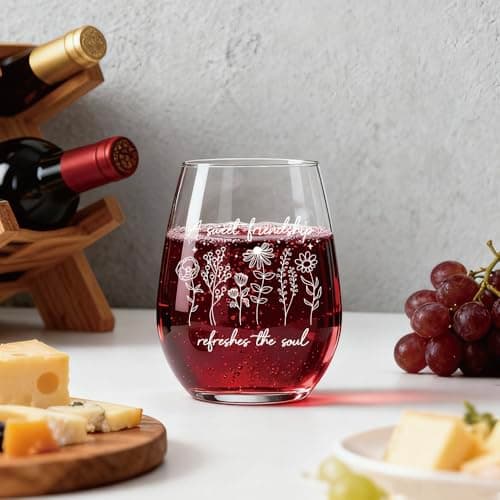 Best Friend Gift for Women, Gag Gift for Sister BFF Coworkers Boss Lady, Birthday Gift for Her, A Sweet Friendship Wine Glass Funny Friendship Gifts for Women, Birthday Gift for Her B0FV2S7PR3