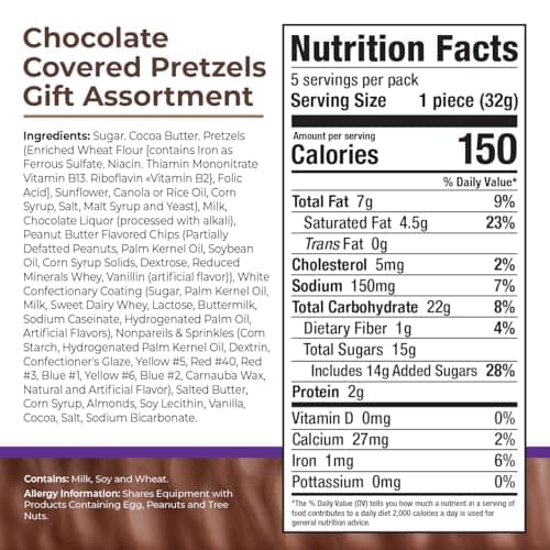 Asher's Chocolates, Chocolate Covered Pretzels Gift Basket, Holiday Assortment of Candy, Small Batches of Kosher Chocolate, Family Owned Since 1892, Improved Box Design (Milk & Dark)
