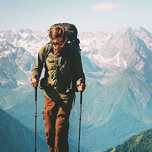 G2 GO2GETHRE Multipurpose Telescopic Trekking Poles - Strong Aircraft Alloy Walking Sticks for Hiking and Hunting,Quick Locks System (1pc)