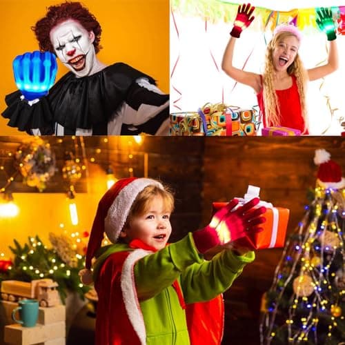LED Gloves Toys for Boys Age 8-10 Light Up Gloves for Kids, Easter Gift Cool Fun Toys for 8-13 Year Old Boys Girls, Toys for Ages 8-13 LED Gloves Toys for Coolest 12 Year Old Boy Gifts