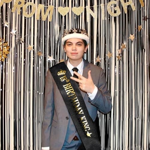 TOBATOBA 18th Birthday King Sash 18th Birthday Decorations for Boys, Gold Foil Black Satin Birthday Sash for Boys 18th Birthday Gift for Boys 18th Birthday Party Favors Decorations
