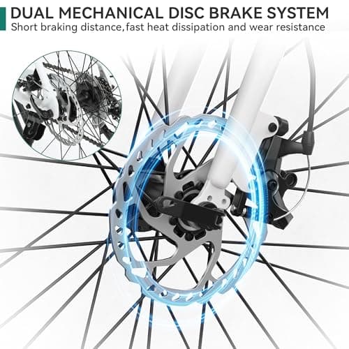 YITAHOME 700C Road Bike, 21 Speed Commuter Bicycle for Men Women, Lightweight Aluminum Frame Racing Bike, Adult Bicycle with Dual Disc Brake