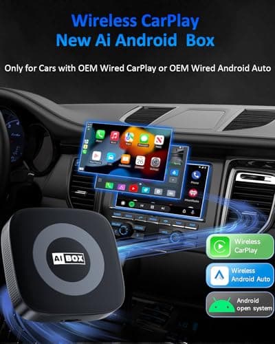 Ai Magic Box for Streaming Netflix/YouTube/TikTok, Wireless CarPlay Adapter Dongle with USB Drive for OEM Wired Car Play & Android Auto Cars GPS Navigation Chartplotter