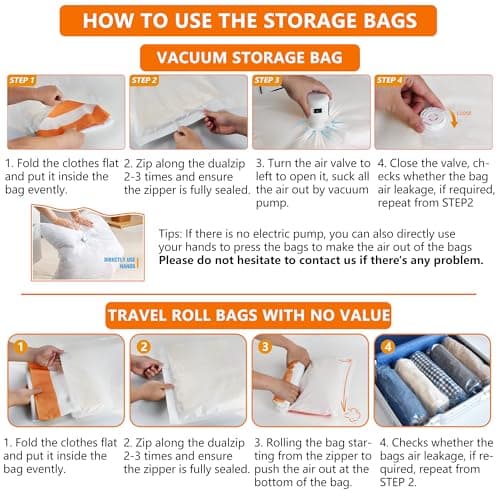 Space Saver Vacuum Storage Bags Upgraded 20 Pack(4 Jumbo 4 Large 4 Medium 4 Small 4 Roll Up) Vaccine Sealed Storage Bags, Vacuum Seal Compression Suction Bag for Packing Blankets Comforters