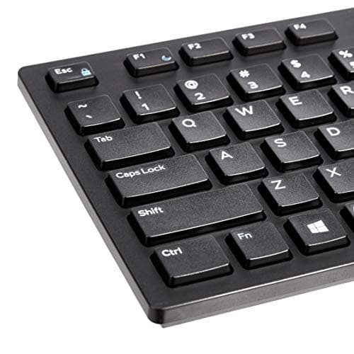 Amazon Basics Wired QWERTY Keyboard, Full-Sized, Black