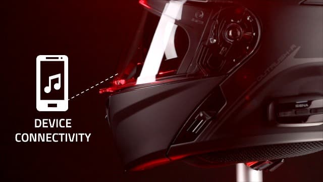 Sena Outrush R Bluetooth Modular Motorcycle Helmet with Intercom System (Gloss White, M)