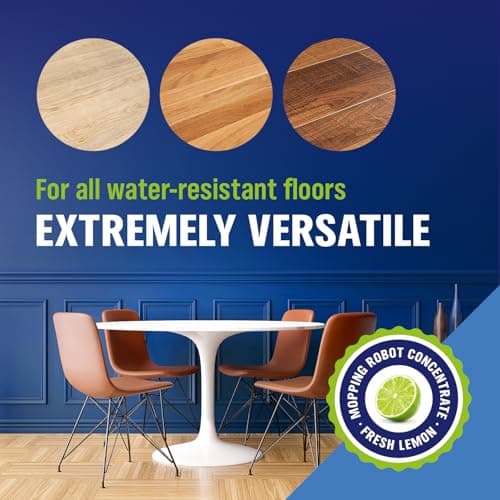 WoldoClean Robot Mop Floor Cleaner Concentrate - safe for Sealed Hardwood, Laminate & LVP Vinyl, 25oz for 75-150 uses