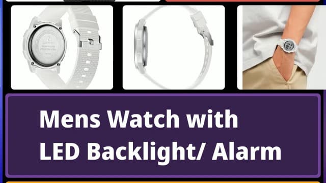 HANPOSH Mens Digital Watch Ultra Thin Minimalist Sports Waterproof Outdoor LED Screen Large Face Wrist Watches for Men with Back Light Alarm Date Stopwatch