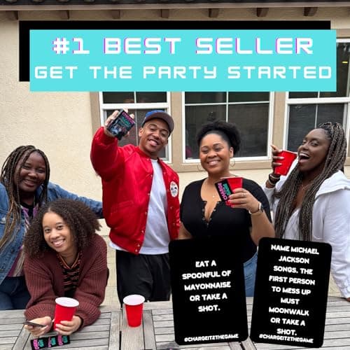 Charge It 2 The Game Drinking Cards – 90-Card Adult Party Game for Bachelorette Parties, 21st Birthdays, and Game Night Fun
