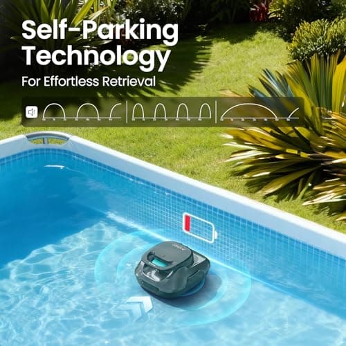 AIPER Scuba SE Cordless Pool Cleaner with 90-Min Runtime, Smart Self-Parking, Lightweight, Pool Vacuum for Above Ground Pools up to 860 Sq.ft