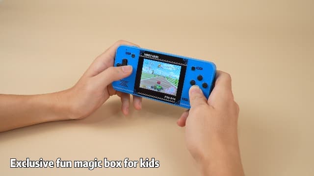 Handheld Game for Kids -Preloaded 220 Retro Video Games, Portable Gaming Player with Rechargeable Battery 3.0" LCD Screen, Mini Arcade Electronic Toy Gifts for Boys Girls (Blue)