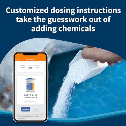 Crystal Smart Water Monitor for Chlorine & Bromine Pools, Hot Tubs & Swim Spas - 24/7 Continuous Digital Water Testing with App Notifications & Customized Chemical Dosing (New Model)