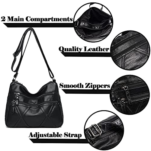 Gladdon Small Crossbody Bags for Women Leather Shoulder Purses Vegan Womens Cross body Bag Lightweight