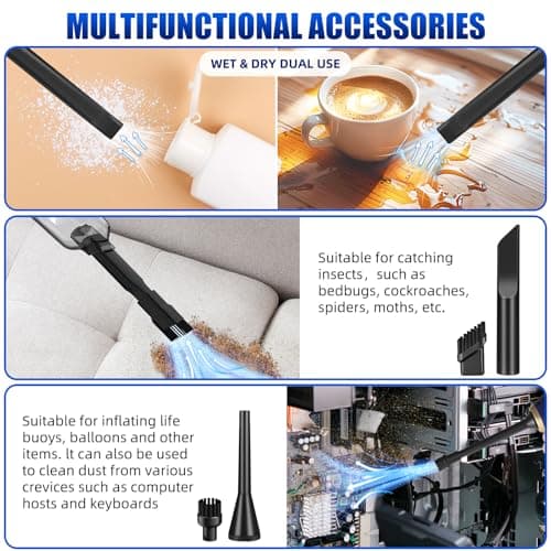 2026 Bug Vacuum Catcher,USB Rechargeable Insect Control for Adults and Kids,Spider Killer Insect Traps Catcher,Bug Catcher Indoor with LED Flashlight for Spider,Stink Bugs,Beetle,Cockroach,Ants,Moth