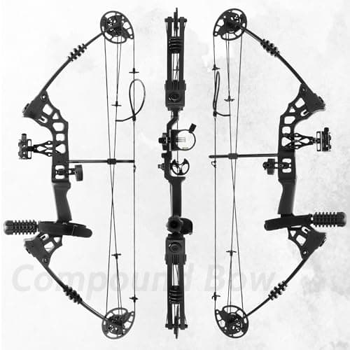Compound Bow Kit Adjustable for Outdoor Use & Target Practice, 30-70lbs Archery Set with Carbon Arrows and Accessories