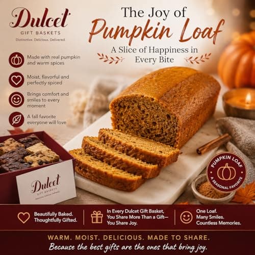 Dulcet Gift Basket - Beautiful Designed Box with Magnetic Closing Clasp - Gift Basket with Freshly Baked Gourmet Goods Each Individually Wrapped - Personalized Notes Included.
