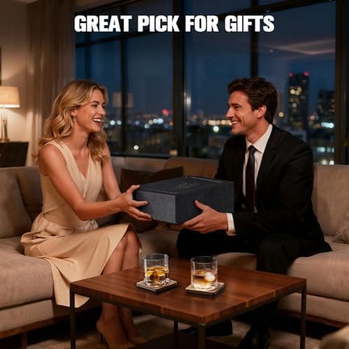 Old Fashioned Whiskey Glasses Set 2-Pack with Gift Box, Ideal Retirement Gifts for Men & Cocktail Glasses for Celebrations