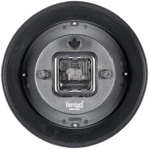 Bernhard Products Retro Wall Clock 9.5 Inch Red Kitchen 50's Vintage Design Round Silent Non Ticking Battery Operated Quality Quartz Clock