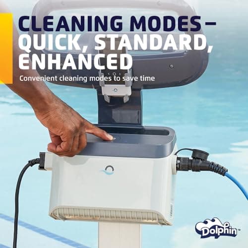 Dolphin Wave 90i Wi-Fi Automatic Robotic Pool Vacuum Cleaner Includes Caddy, Wall Climbing Scrubber Brush, Top Load Filters, Ideal for Commercial Pools up to 78 FT in Length