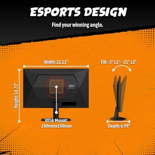 AOC 25G51Z 25-inch Gaming Monitor FHD 1920x1080, 240Hz Refresh Rate, 0.5ms MPRT, IPS Panel, HDR, 3-Sided Frameless, HDMI 2.0 x1, Display Port x1, 3-Year Zero-Bright-Dot