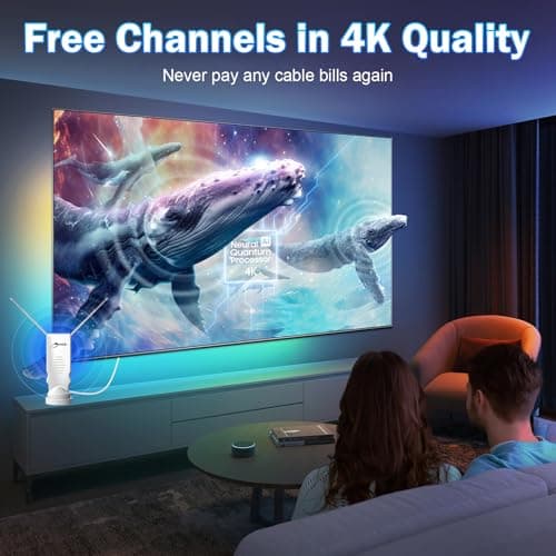 Rabbit Ear TV Antenna 2025 Upgraded -HIDB TV Antenna for Smart TV Indoor, Cut Cable for Free 4K/1080p HD Channels, Long Range Reception, 360° Signal for Smart & Old TVs, Easy Setup, VHF/UHF Support!