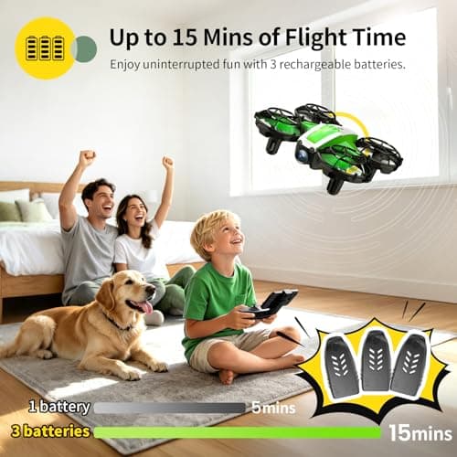 Holy Stone Mini FPV Drone with 1080P HD Camera for Kids & Beginners, RC Nano Quadcopter with Optical Flow Hover, Gesture Control, 3D Flips, 3 Batteries, Great Gift Toy for Boys and Girls, HS210P Green