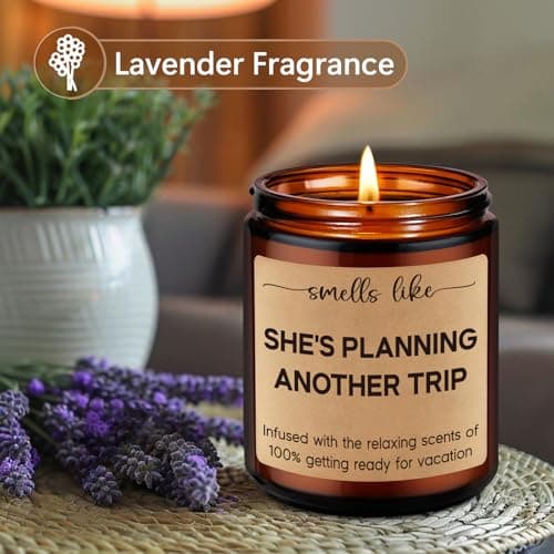 Cool Gifts for People Who Travel, Girls Trip, Funny Christmas, Birthday Gifts Ideas for Travelers Women, Mom, Couple, Her LEADO Travel Candle, Travel Gifts for Women, Traveling, Gifts for Travelers B0D3F1GP3C
