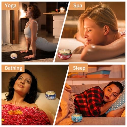 Christmas Gift Sets, Primevolve Scented Candles of 12 Bulk Home Aromatherapy Candles with Fragrances, Gift for Women, Candlelight Dinner Spa Bath