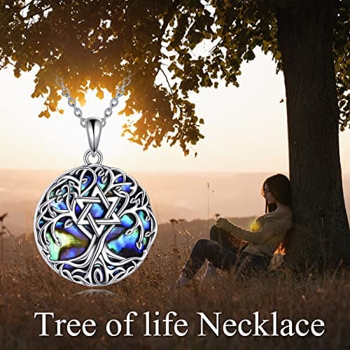 YFN Tree of Life Necklace Sterling Silver Celtic Knot Tree Pendant Jewelry Gifts for Women Men B0C2HGKN93
