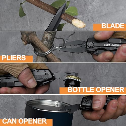 Uncle Gifts - Gifts for Uncle, Uncles Birthday Gifts - Uncle's Gift from Niece Nephew, Christmas Uncle's Gifts - Multitool Knife, Fathers Day Uncles Gift Idea