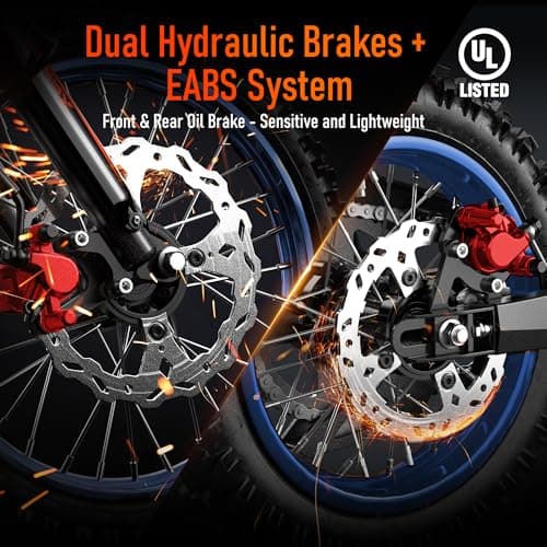 Electric Dirt Bike for Adults Teens, 3000W Brushless 220Nm Motor - 45° Slope, 38 MPH, 48V/23.5Ah Removable Battery, Dual Hydraulic Brakes & Full Suspension Electric Motorcycle for Age 13+