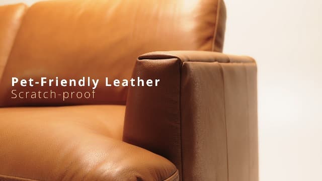 Valencia Serena 108" Full Leather Sectional Sofa with Left Bumper | Nappa 11000 Leather, Modern Low Profile Lounge Sofa | L Shaped Couch for Living Room Furniture,Cognac