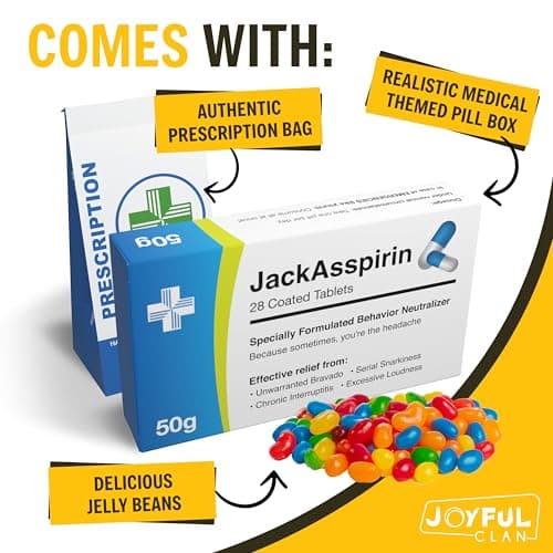 Funny Prank Pill Box with Sweets Gag Gifts for Men Funny Valentines Gifts for Him Xmas Secret Santa Christmas Stocking Filler for Women- Novelty Joke Birthday Gifts for Boyfriend Dad