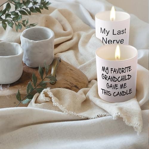 BFJLIFE Gifts for Grandma Grandpa Funny Novelty Unique Christmas Fathers Day Birthday Gifts for Grandpa Grandma Grandparents Lavender Scented Soy Candle