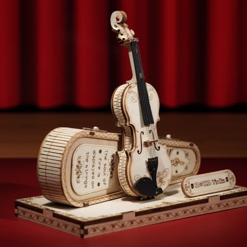 ROKR Wooden 3D Puzzles for Adults Violin, Musical Instrument Model Kit 3D Puzzles to Build, Desk Decor/DIY Hobbies/Gifts for Family and Friends (Violin) B0B7J49BWX