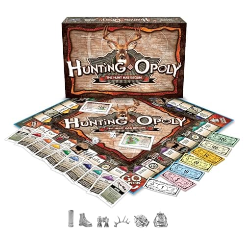 Late for The Sky Hunting-Opoly Board Game – Hunting Strategy Family Property Trading Game for 2–6 Players, Ages 8+, Tokens, Cabins & Lodges