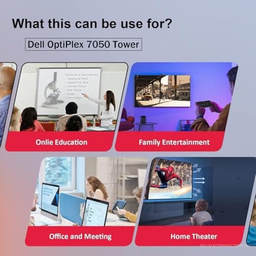 Dell Optiplex 7050 Tower Desktop Computer PC, Intel Core i7-6700, 16GB RAM, 512GB SSD, Keyboard & Mouse, DisplayPort, HDMI, Windows 11 Pro (Renewed)