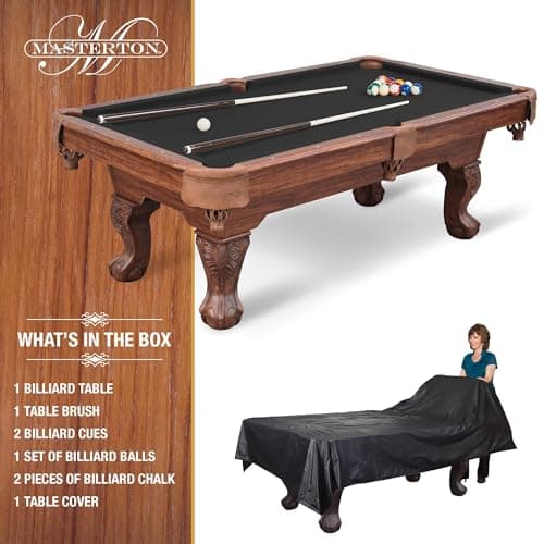 EastPoint Sports Masterton 2.0 Billiard Bar-Size Pool Table 87 Inch - Perfect for Family Game Room