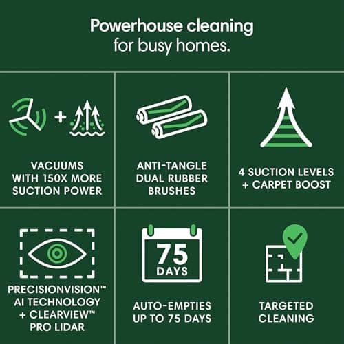 iRobot Roomba Plus 504 Vac Robot Vacuum with AutoEmpty Dock - Superior Power-Lifting Suction, Anti-Tangle Dual Rubber Brushes, Perfect for Pet Hair, Self-Empties for 75 Days, Avoids Obstacles, LiDAR