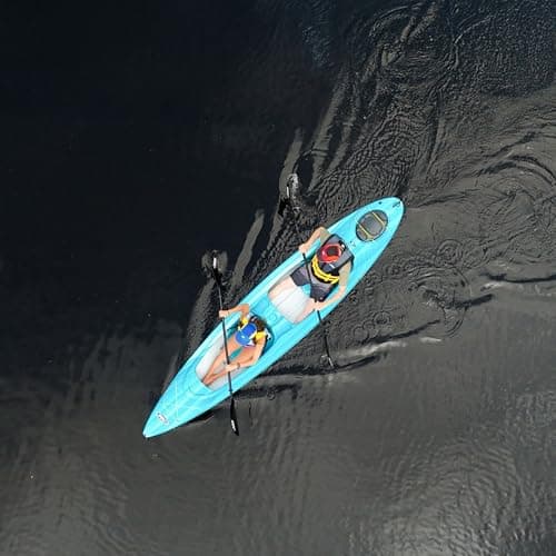 Pelican Alliance 136T - Recreational Sit in Kayak - Fade Turquoise White - Lightweight Patented Ram-X™ Material -Ergobreeze™/Ergoform - 13 ft
