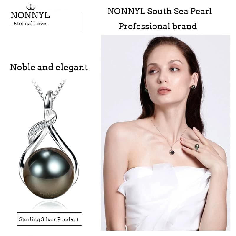 Gifts for Women Wife-Tahitian-Black-Pearl-Necklace-Gift for Wife Wedding Birthday Anniversary Jewelry-Mom Girlfriend Her Mothers Day Gifts for Mom Women Valentines Christmas Day