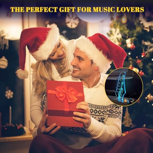 Wooden Guitar Pick Holders Music Gift for Men Guitar Music Lovers Players Guitarist, Guitar Accessories NZNDB Light Up Guitar Pick Holder for Picks Storage and Display B0DFPMTBMF